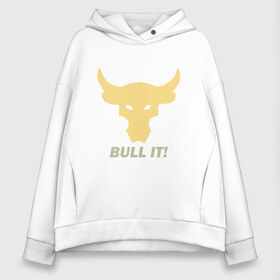 Женское худи Oversize хлопок с принтом Bull It , френч-терри — 70% хлопок, 30% полиэстер. Мягкий теплый начес внутри —100% хлопок | боковые карманы, эластичные манжеты и нижняя кромка, капюшон на магнитной кнопке | 2020 | 2021 | bull | bulls | claus | cow | ox | santa | буйвол | бычок | год быка | дед мороз | деревня | животные | зима | корова | коррида | матадор | новый год | праздник | рог | рога | рогатый | санта клаус | символ | скот