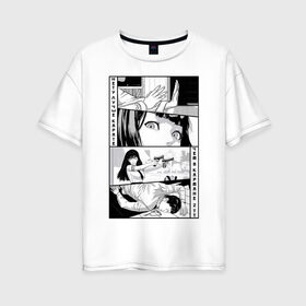 Женская футболка хлопок Oversize с принтом Карате , 100% хлопок | свободный крой, круглый ворот, спущенный рукав, длина до линии бедер
 | графика | карате | комикс | манга | япония