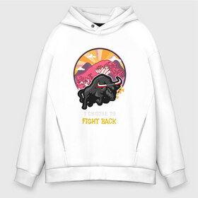 Мужское худи Oversize хлопок с принтом Fight Back , френч-терри — 70% хлопок, 30% полиэстер. Мягкий теплый начес внутри —100% хлопок | боковые карманы, эластичные манжеты и нижняя кромка, капюшон на магнитной кнопке | Тематика изображения на принте: 2020 | 2021 | bull | bulls | claus | cow | ox | santa | буйвол | бычок | год быка | дед мороз | деревня | животные | зима | корова | коррида | матадор | новый год | праздник | рог | рога | рогатый | санта клаус | символ | скот