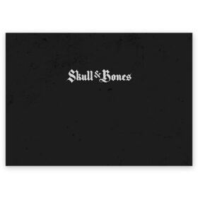 Поздравительная открытка с принтом Skull and Bones , 100% бумага | плотность бумаги 280 г/м2, матовая, на обратной стороне линовка и место для марки
 | Тематика изображения на принте: 