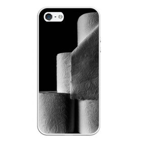 Чехол для iPhone 5/5S матовый с принтом Туалетная бумага , Силикон | Область печати: задняя сторона чехла, без боковых панелей | бумага | в подарок | прикол | туалет | туалетная бумага