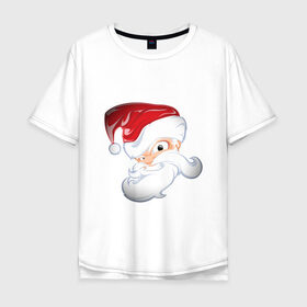 Мужская футболка хлопок Oversize с принтом Злой Санта , 100% хлопок | свободный крой, круглый ворот, “спинка” длиннее передней части | 