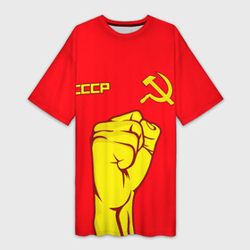 Платье-футболка 3D с принтом СССР ,  |  | russia | ussr | беларусь | грузия. | казахстан | литва | польша | россия | советский союз | ссср | украина