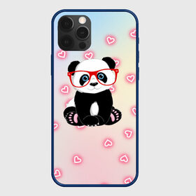 Чехол для iPhone 12 Pro с принтом Милая пандочка  , силикон | область печати: задняя сторона чехла, без боковых панелей | маленькая панда | маленькая пандочк | милая панда | милая пандочка | панда | панда в красных очках | панда в очках | панда очки | панда сердечки | панда сердце | пандочка | пандочка в красных очках