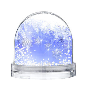 Снежный шар с принтом Новогоднее , Пластик | Изображение внутри шара печатается на глянцевой фотобумаге с двух сторон | год | елка | иней | новый | рождество | снежинки