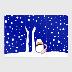 Магнитный плакат 3Х2 с принтом Новогодние ноги и панда , Полимерный материал с магнитным слоем | 6 деталей размером 9*9 см | 