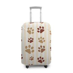 Чехол для чемодана 3D с принтом Лапки , 86% полиэфир, 14% спандекс | двустороннее нанесение принта, прорези для ручек и колес | Тематика изображения на принте: кот | кошка | кошки | лапки | следы | собака | собаки