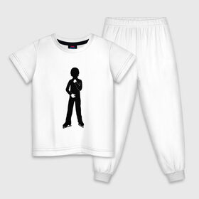 Детская пижама хлопок с принтом Конькобежец , 100% хлопок |  брюки и футболка прямого кроя, без карманов, на брюках мягкая резинка на поясе и по низу штанин
 | коньки | конькобежец | лед | фигурист | фигуристка | фитнес