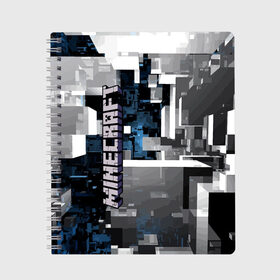 Тетрадь с принтом Minecraft , 100% бумага | 48 листов, плотность листов — 60 г/м2, плотность картонной обложки — 250 г/м2. Листы скреплены сбоку удобной пружинной спиралью. Уголки страниц и обложки скругленные. Цвет линий — светло-серый
 | building | city | cube | game | megapolis | minecraft | pattern | город | здание | игра | куб | майнкрафт | мегаполис | узор