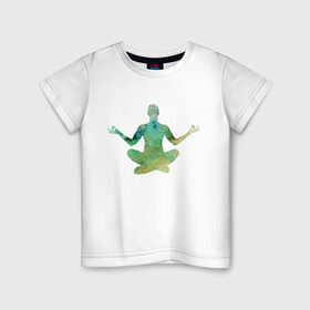Детская футболка хлопок с принтом Йога тайм , 100% хлопок | круглый вырез горловины, полуприлегающий силуэт, длина до линии бедер | здоровье | йога | кундалини | медитация | релаксация | тело | фитнес | энергия