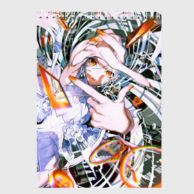 Скетчбук с принтом Anime girl art , 100% бумага
 | 48 листов, плотность листов — 100 г/м2, плотность картонной обложки — 250 г/м2. Листы скреплены сверху удобной пружинной спиралью | anime | art | girl | manga | абстракция | аниме | арт | глитч | девушка | лицо | манга