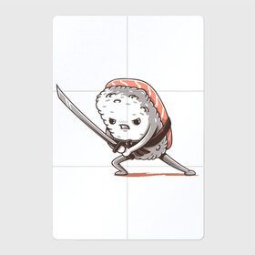 Магнитный плакат 2Х3 с принтом Самурай-суши , Полимерный материал с магнитным слоем | 6 деталей размером 9*9 см | арт | еда | катана | рис | рисунок | ролл | рыба | суши | япония | японская еда