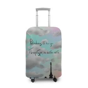 Чехол для чемодана 3D с принтом Разноцветное небо Петербурга , 86% полиэфир, 14% спандекс | двустороннее нанесение принта, прорези для ручек и колес | город | красивое небо | облака | романтика | санкт петербург