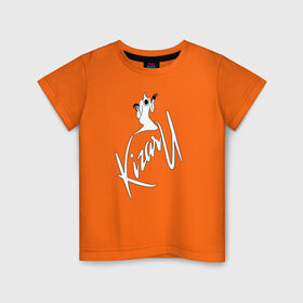 Детская футболка хлопок с принтом Haunted Family (лейбл Kizaru) , 100% хлопок | круглый вырез горловины, полуприлегающий силуэт, длина до линии бедер | 