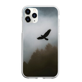 Чехол для iPhone 11 Pro Max матовый с принтом Орёл над лесом , Силикон |  | bird | dark | fog | forest | heaven | jh k | ktc | sky | texture | деревья | животные | лес | небо | орел | природа | птица | птицы | текстуры | тёмный лес | туман