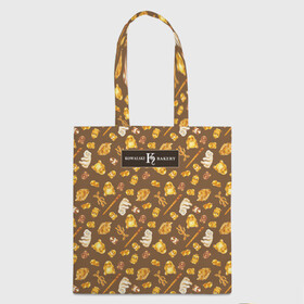 Шоппер 3D с принтом Kowalski Bakery Choco Pattern , 100% полиэстер | Плотность: 200 г/м2; Размер: 34×35 см; Высота лямок: 30 см | fantastic beasts and where to find them | vdosadir | wizarding world | демимаска | лечурка | лукотрус | нюхлер | сносорог | фвупер