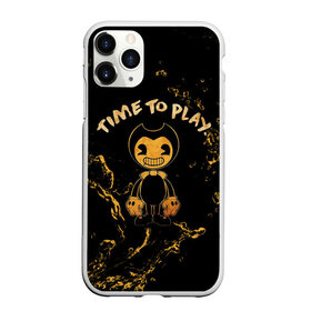 Чехол для iPhone 11 Pro матовый с принтом Bendy And The Ink Machine , Силикон |  | bendy | bendy and the ink machine | бенди | бени | бенни | бэнди | детская | детям | игра | капли | компьютерная игра | краска | машина | подтеки | ужастик | чернила | чернильная