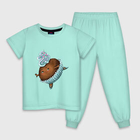 Детская пижама хлопок с принтом капкейк , 100% хлопок |  брюки и футболка прямого кроя, без карманов, на брюках мягкая резинка на поясе и по низу штанин
 | балерина | капкейк | кекс | пироженное | пуанты
