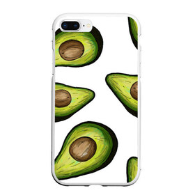Чехол для iPhone 7Plus/8 Plus матовый с принтом Авокадо , Силикон | Область печати: задняя сторона чехла, без боковых панелей | avocado | fruit | авокадо | овощ | фрукт