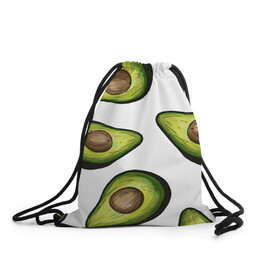 Рюкзак-мешок 3D с принтом Авокадо , 100% полиэстер | плотность ткани — 200 г/м2, размер — 35 х 45 см; лямки — толстые шнурки, застежка на шнуровке, без карманов и подкладки | avocado | fruit | авокадо | овощ | фрукт