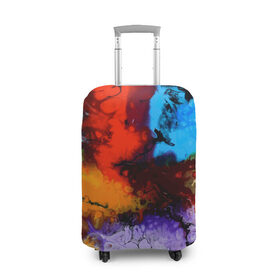 Чехол для чемодана 3D с принтом Импрессия , 86% полиэфир, 14% спандекс | двустороннее нанесение принта, прорези для ручек и колес | color | fashion | impression | vanguard | авангард | импрессия | мода | цвет