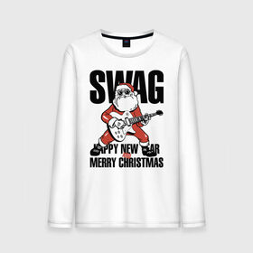 Мужской лонгслив хлопок с принтом SWAG , 100% хлопок |  | christmas | guitar | musician | new year | rock | santa claus | swag | гитара | дед мороз | музыкант | новый год | рождество | рок | санта клаус