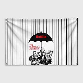 Флаг-баннер с принтом The Umbrella Academy Season 3 , 100% полиэстер | размер 67 х 109 см, плотность ткани — 95 г/м2; по краям флага есть четыре люверса для крепления | netflix | rain | superheroes | the umbrella academy | tv series | umbrella | академия амбрелла | дождь | зонтик | нетфликс | сериал | супергерои