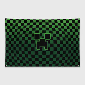 Флаг-баннер с принтом Minecraft , 100% полиэстер | размер 67 х 109 см, плотность ткани — 95 г/м2; по краям флага есть четыре люверса для крепления | alex | creeper | minecraft | steve | алекс | блок | вызыватель | зомби | игра | крипер | майнкрафт | победитель | приключения | свинья | стив
