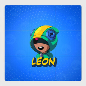 Магнитный плакат 3Х3 с принтом BRAWL STARS LEON , Полимерный материал с магнитным слоем | 9 деталей размером 9*9 см | brawl stars | games | leon | бравл старс | бравл старс амбер | браул старс | игры | легендарный бравлер | леон