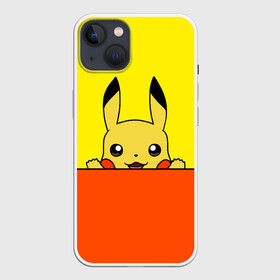 Чехол для iPhone 13 с принтом Пикачу ,  |  | baby | cartoon | emoji | happy | kawaii | pika pika | pikachu | pokemon go | team | глаз | детям | зайчик | иви | кавайный | кролик | малыш | мордочка | мультяшный | персонажи аниме | пика пика | пикачу | покемоны | улыбка | ушки | эмоции | 