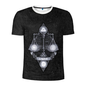 Мужская футболка 3D спортивная с принтом ВЕСЫ , 100% полиэстер с улучшенными характеристиками | приталенный силуэт, круглая горловина, широкие плечи, сужается к линии бедра | libra | астрология | весы | знак зодиака | надппись