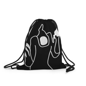 Рюкзак-мешок 3D с принтом Haunted Family , 100% полиэстер | плотность ткани — 200 г/м2, размер — 35 х 45 см; лямки — толстые шнурки, застежка на шнуровке, без карманов и подкладки | haunted family | kizaru | rap | кизару | рэп | хип хоп