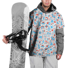 Накидка на куртку 3D с принтом Новогоднее настроение , 100% полиэстер |  | Тематика изображения на принте: 