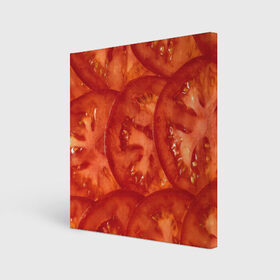 Холст квадратный с принтом Помидорки , 100% ПВХ |  | арт | еда | лето | овощ | овощи | помидор | помидорки | помидоры | рисунок | томат | томаты