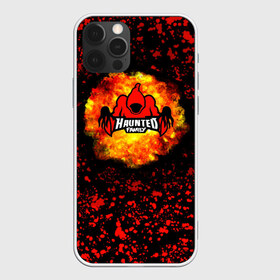 Чехол для iPhone 12 Pro Max с принтом Haunted Family , Силикон |  | blot | dark | explosion | haunted family | haunted family lettering | haunted family print | red | red blots | red spots | взрыв | клякса | красные кляксы | красные пятна | красный | надпись haunted family | принт haunted family