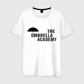 Мужская футболка хлопок с принтом Umbrella Academy , 100% хлопок | прямой крой, круглый вырез горловины, длина до линии бедер, слегка спущенное плечо. | netflix | serial | umbrella academy | академия | зонт | зонтик | нетфликс | сериал