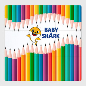 Магнитный плакат 3Х3 с принтом Baby Shark , Полимерный материал с магнитным слоем | 9 деталей размером 9*9 см | Тематика изображения на принте: baby | baby shark | shark | акула | анимация | бэби | бэби шарк | дети | мультфильм | песня | ребенок | шарк