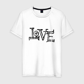 Мужская футболка хлопок с принтом Love , 100% хлопок | прямой крой, круглый вырез горловины, длина до линии бедер, слегка спущенное плечо. | love | граффити | иностранные | любовь | надпись | прикольные | слово | текст