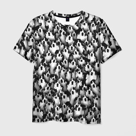 Мужская футболка 3D с принтом Haunted Family Призраки , 100% полиэфир | прямой крой, круглый вырез горловины, длина до линии бедер | hip hop | kizaru | rap | паттерн | приведение | призрак | рэп | толпа | хип хоп
