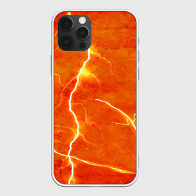 Чехол для iPhone 12 Pro Max с принтом Молния , Силикон |  | гроза | гром | молния | оранжевый | разряд молнии | свет