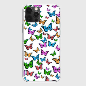 Чехол для iPhone 12 Pro Max с принтом Бабочки , Силикон |  | butterfly | butterfly pattern | бабочка | бабочки | насекомые | паттерн бабочки