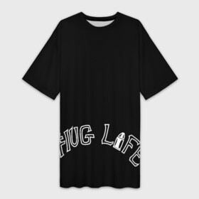 Платье-футболка 3D с принтом Thug Life Tatto OG 90s black ,  |  | 2pac | 2pacs tatto | 90s | og | thug | thug life | tupac amaru shakur