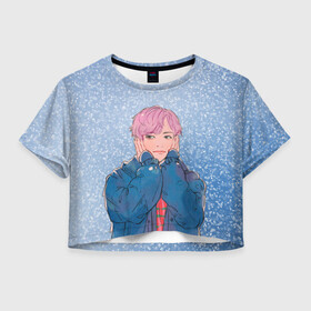 Женская футболка Crop-top 3D с принтом JIMIN SPRING DAY , 100% полиэстер | круглая горловина, длина футболки до линии талии, рукава с отворотами | bt21 | bts | hoseok | jhope | jimin | jin | jungkook | namjoon | rm | taehyung | v | бантан | бт21 | бтс | весна | ви | голубая | джей хоуп | джин | зима | намджун | новый год | рм | снег | снежинки | спринг дэй | тэхен | хосок | чимин | чонгук 