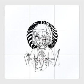 Магнитный плакат 3Х3 с принтом Ahegao , Полимерный материал с магнитным слоем | 9 деталей размером 9*9 см | ahegao | anime | girl | ohegao | аниме | ахегао | вайфу | девушка | охегао | тян
