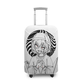 Чехол для чемодана 3D с принтом Ахегао эмоция , 86% полиэфир, 14% спандекс | двустороннее нанесение принта, прорези для ручек и колес | ahegao | anime | girl | ohegao | аниме | ахегао | вайфу | девушка | охегао | тян