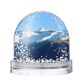 Снежный шар с принтом Снежные горы , Пластик | Изображение внутри шара печатается на глянцевой фотобумаге с двух сторон | mountain | гора | горный массив | горы | снег | снежный склон | эверест