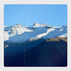 Магнитный плакат 3Х3 с принтом Снежные горы , Полимерный материал с магнитным слоем | 9 деталей размером 9*9 см | Тематика изображения на принте: mountain | гора | горный массив | горы | снег | снежный склон | эверест