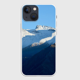 Чехол для iPhone 13 mini с принтом Снежные горы ,  |  | Тематика изображения на принте: mountain | гора | горный массив | горы | снег | снежный склон | эверест