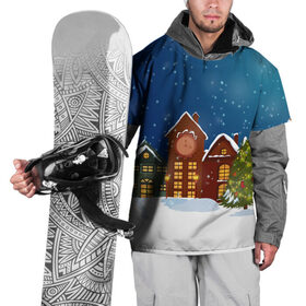 Накидка на куртку 3D с принтом Новогоднее настроение , 100% полиэстер |  | Тематика изображения на принте: 
