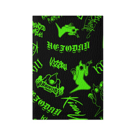 Обложка для паспорта матовая кожа с принтом KIZARU / HAUNTED FAMILY , натуральная матовая кожа | размер 19,3 х 13,7 см; прозрачные пластиковые крепления | haunted family | kizaru | kizaru   haunted family | rap | кизару | негодяй | рэп | хип хоп